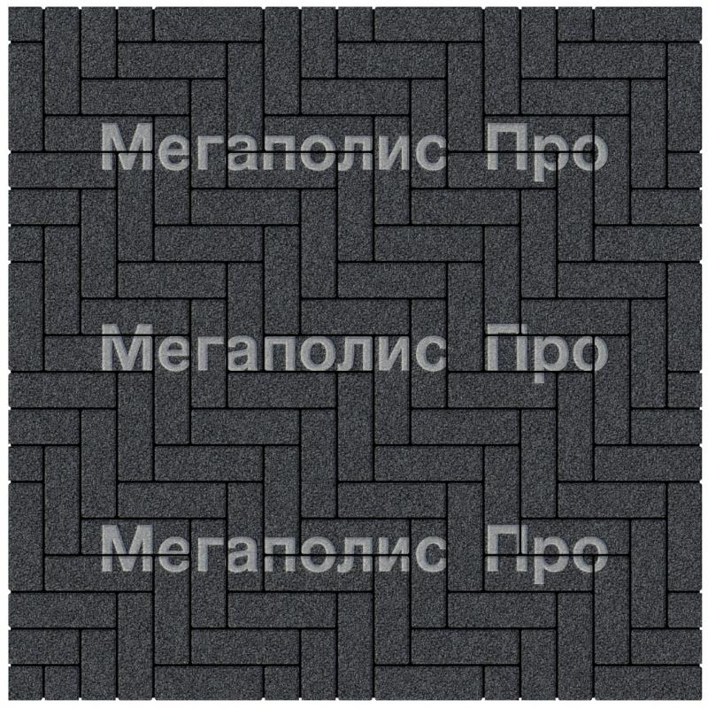 Тротуарная плитка Выбор Паркет Б.4.П.6 Стоунмикс Черный фото 3