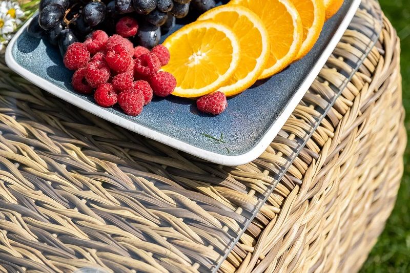 Журнальный столик Кальяри 4SIS из искусственного ротанга (гиацинт), цвет соломенный фото 7