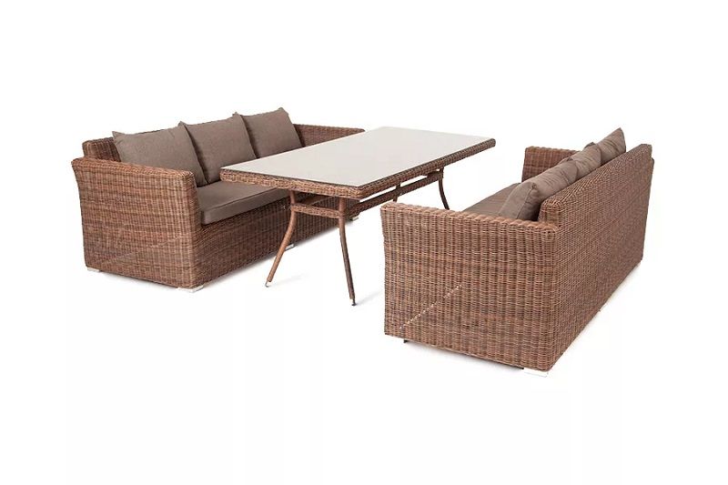 Обеденная группа Мокко Дабл 4SIS из искусственного ротанга, цвет коричневый фото 1