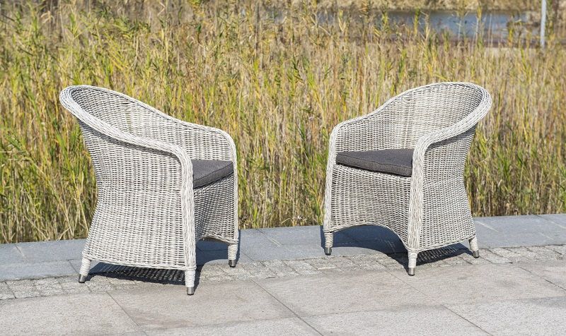 Плетеное кресло Равенна 4SIS из искусственного ротанга, цвет бежевый фото 5