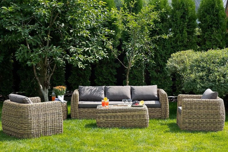 Диван трехместный Кальяри 4SIS из искусственного ротанга (гиацинт), цвет соломенный фото 7