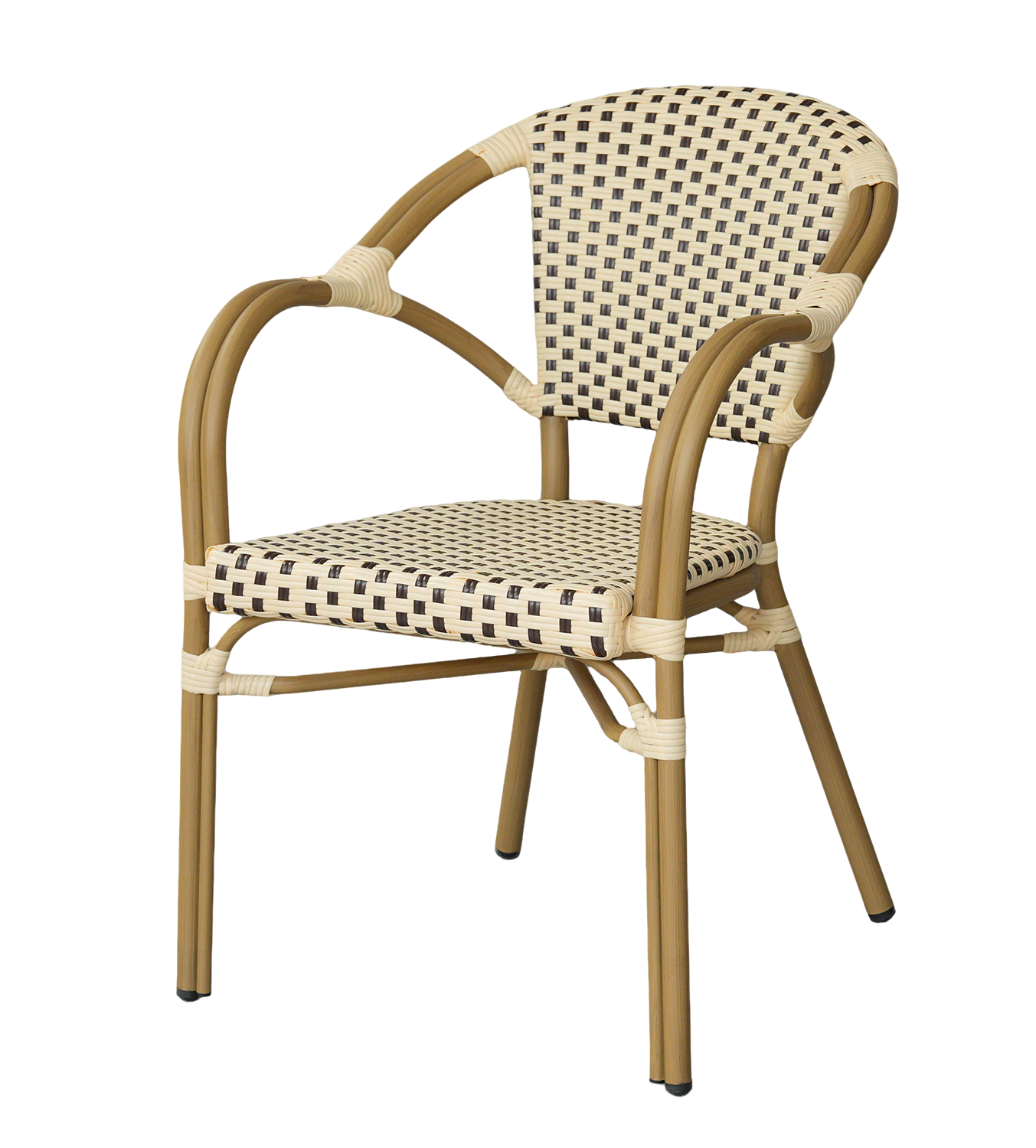 Кабри обеденная группа плетеная на 4 персоны, цвет бежево-коричневый фото 4