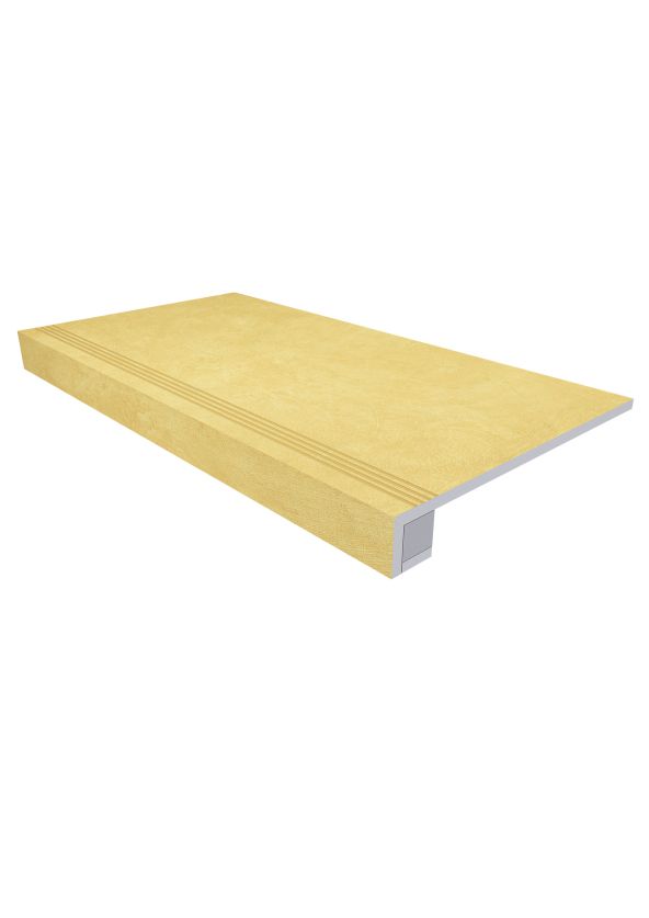 Комплект Керамогранитная ступень Estima SR04 33x120 см с бортиком + Подступенок 14,5х120 см фото 1