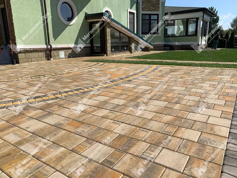 Тротуарная плитка Braer Старый Город Ландхаус 60 мм Colormix Песчаник гладкая фото 4