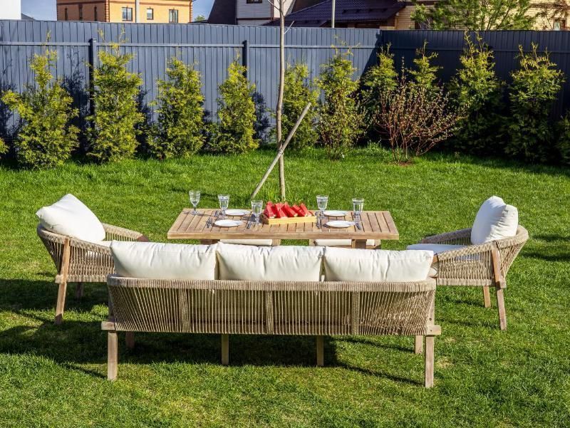 Лаунж-зона Michelle Royal Family из дерева, цвет бежевый фото 2