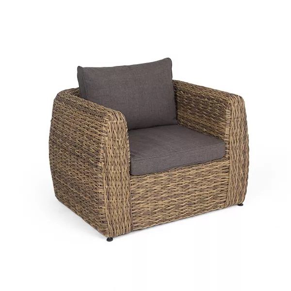 Кресло Кальяри 4SIS из искусственного ротанга (гиацинт), цвет соломенный фото 3