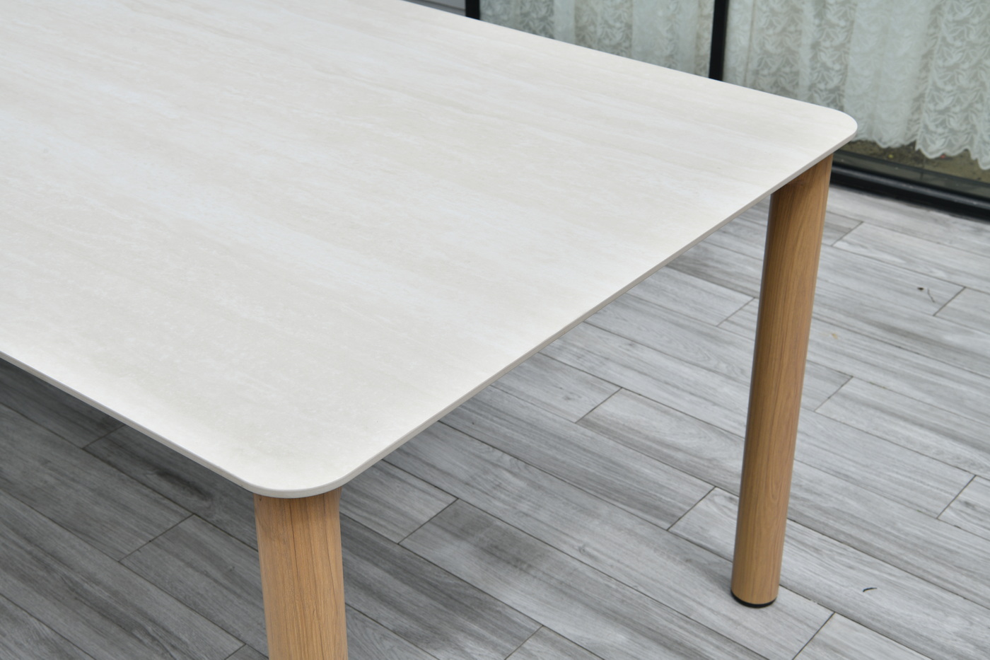 Кейптаун стол обеденный из алюминия, столешница из искусственного камня фото 5