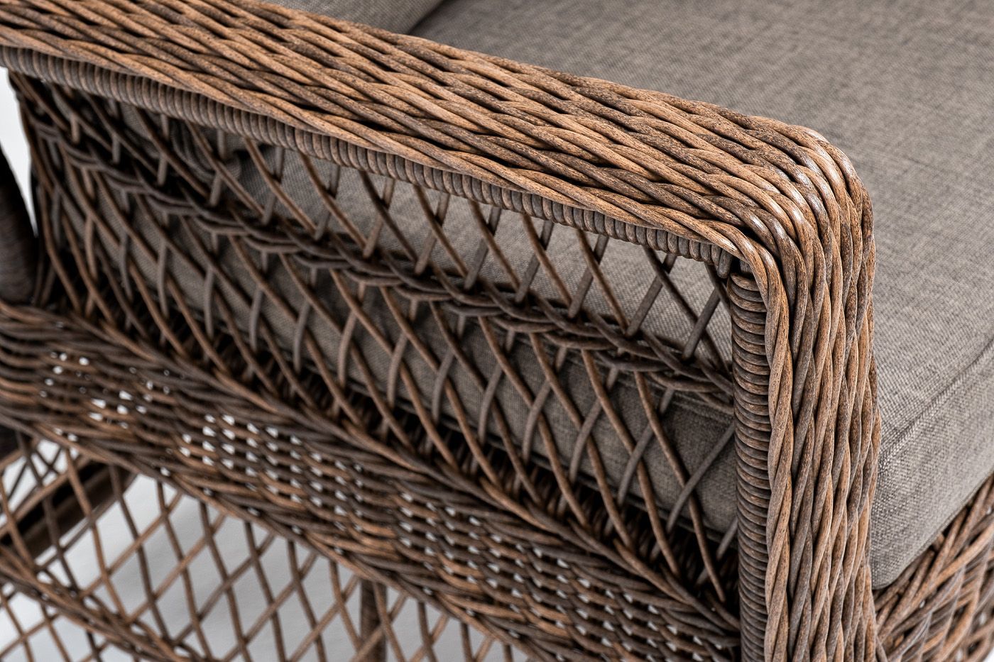 Кресло Гранд Латте 4SIS из искусственного ротанга, цвет коричневый фото 4