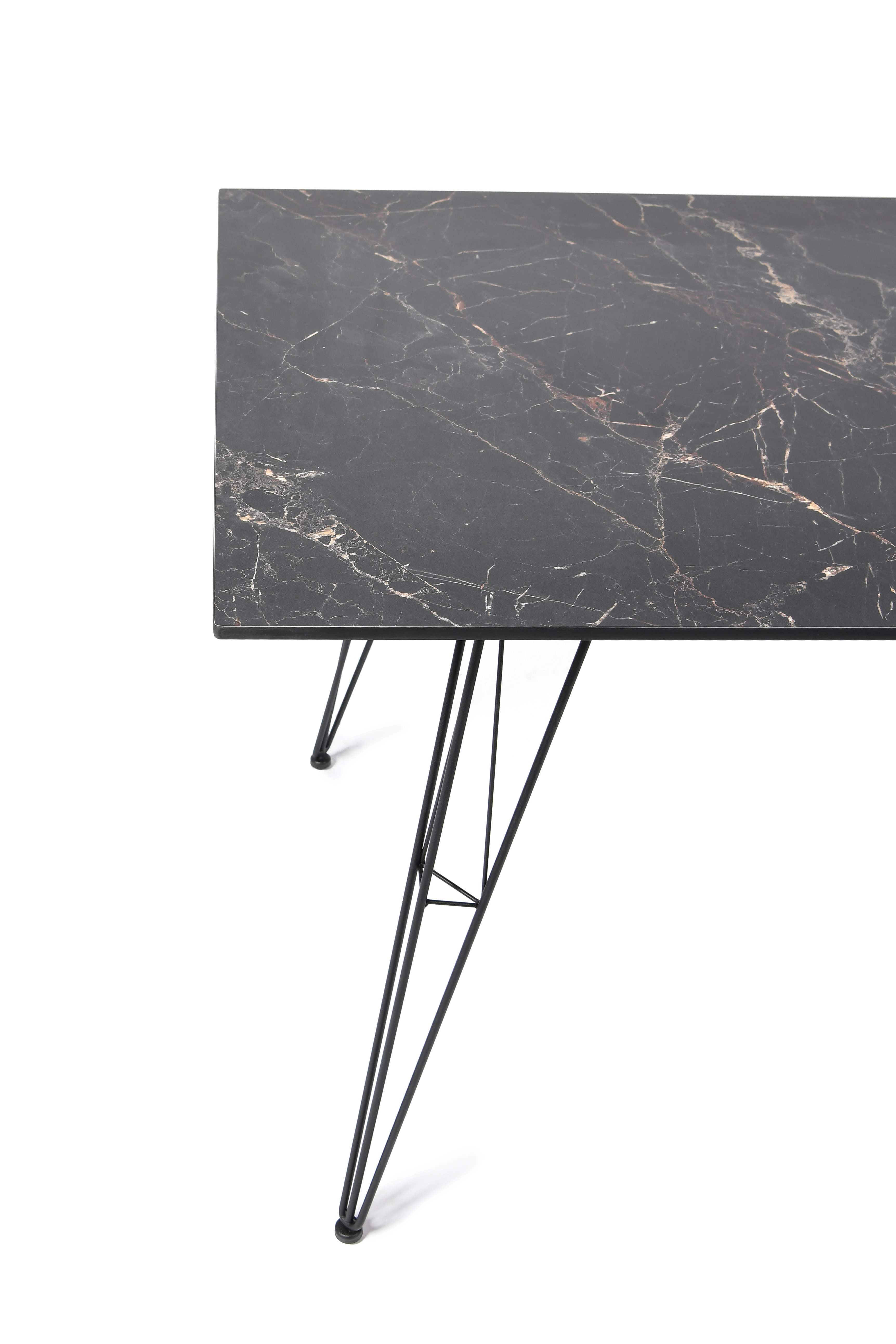 Руссо обеденный стол из HPL 150х80см, цвет черный мрамор фото 3