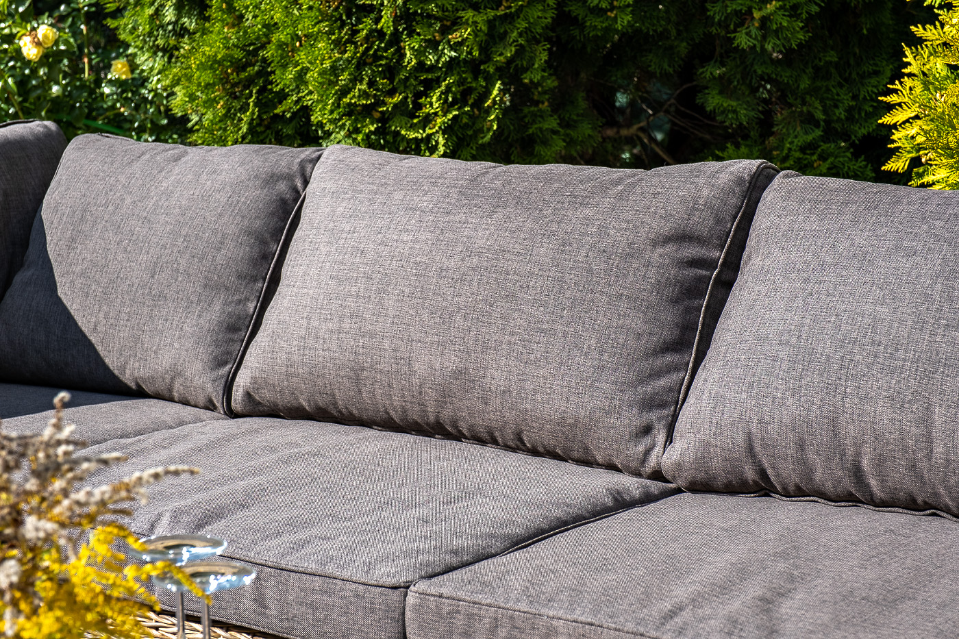 Лунго модуль диванный прямой с подушками, цвет соломенный (гиацинт) фото 7