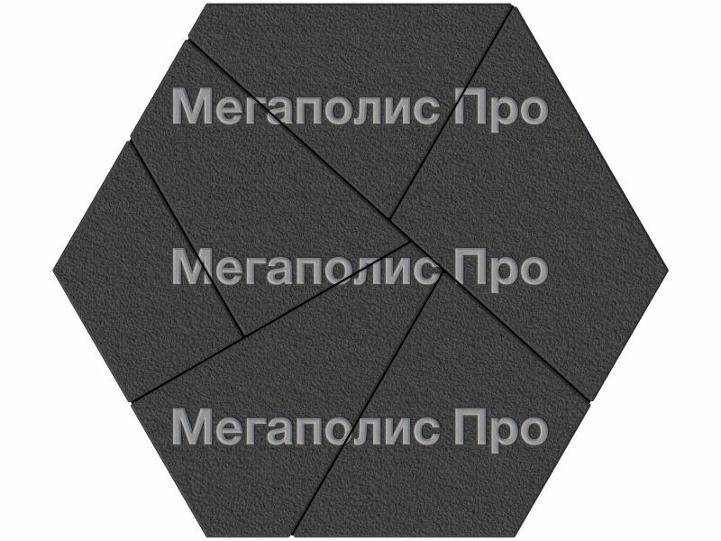 Тротуарная плитка Выбор Оригами Б.4.Фсм.8 80 мм Черный Гранит фото 3