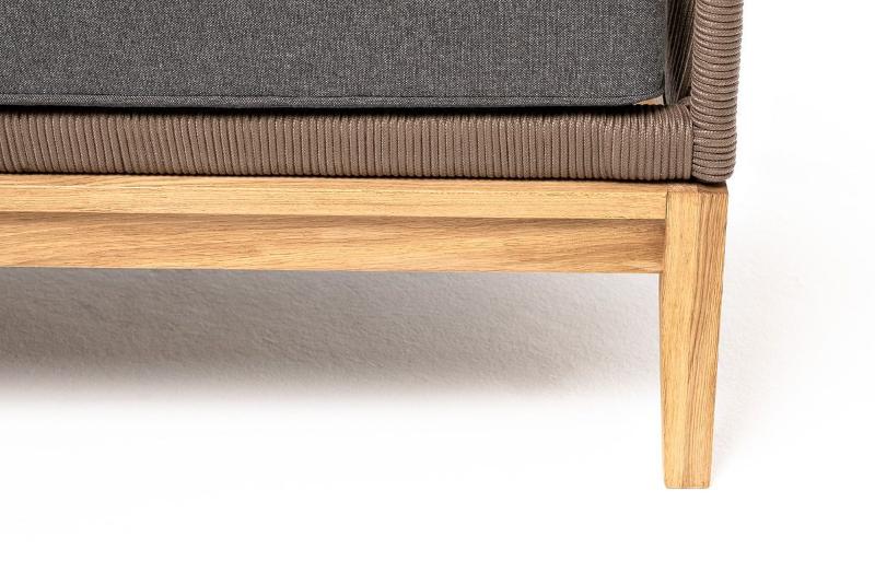 Диван двухместный Канны 4SIS из роупа (веревки), каркас дуб, цвет коричневый фото 4