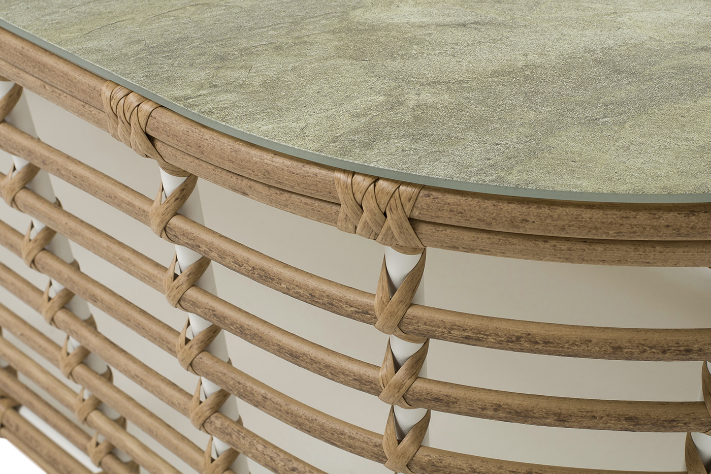 Валенсия журнальный столик из искусственного ротанга, цвет соломенный фото 5