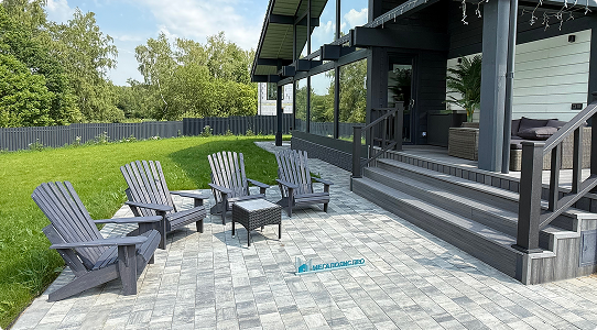 Проект «Монохромный рельеф». Тротуарная плитка Старый город Шунгит