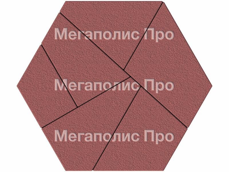 Тротуарная плитка Выбор Оригами Б.4.Фсм.8 80 мм Красный Гранит фото 3