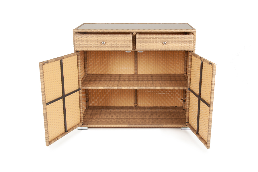 Мальта тумба плетеная из искусственного ротанга, цвет соломенный фото 3