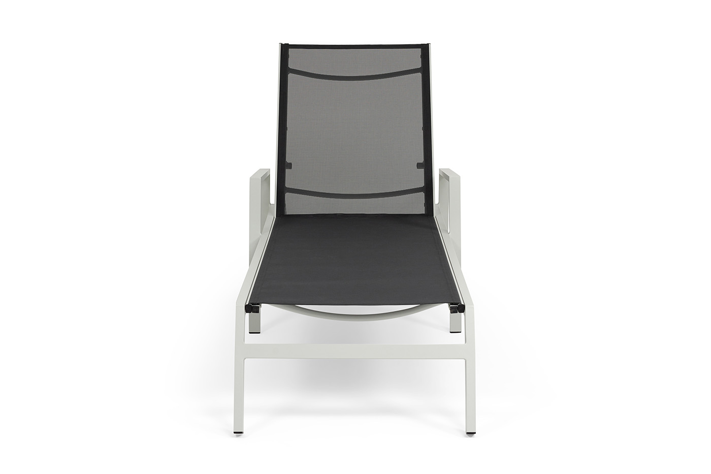 Парма шезлонг, каркас алюминий светло-серый (RAL7035) муар, ткань текстилен темно-серая фото 3