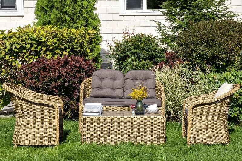 Лаунж-зона Равенна 4SIS из искусственного ротанга, цвет соломенный фото 1