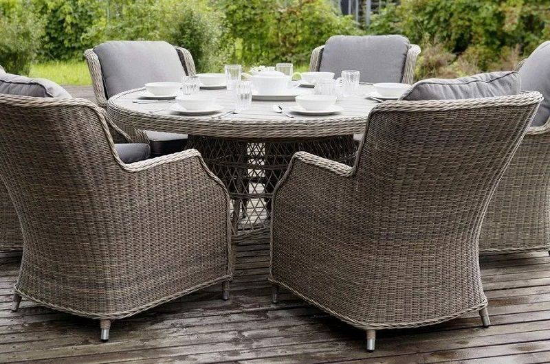 Обеденная группа Неаполь 4SIS из искусственного ротанга, цвет бежевый фото 7