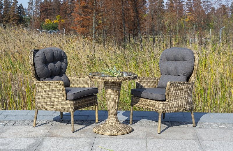 Плетеное кресло Алиса 4SIS из искусственного ротанга, цвет соломенный фото 6