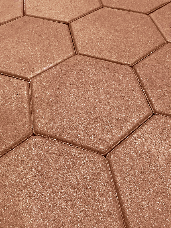 Тротуарная плитка Выбор Соты - Б.3.Ш.6 60 мм Стандарт Оранжевый фото 1