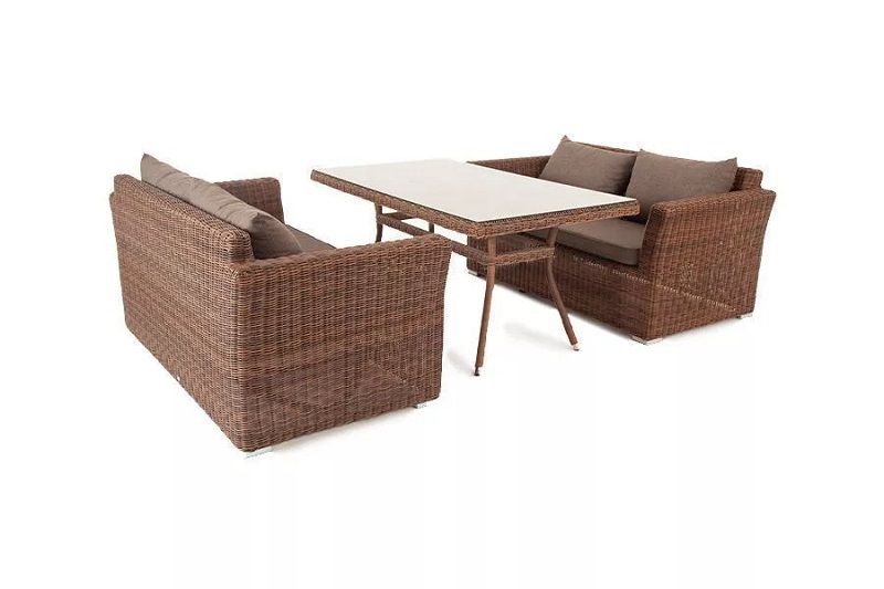 Обеденная группа Мокко 4SIS из искусственного ротанга, цвет коричневый фото 3