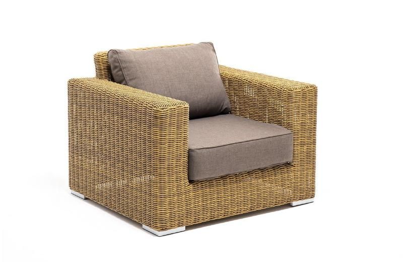 Кресло Боно 4SIS из искусственного ротанга, цвет соломенный фото 4