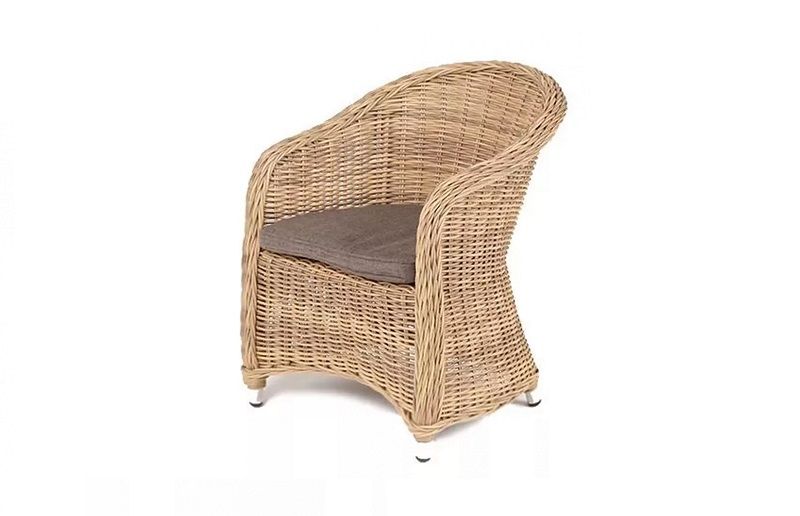 Плетеное кресло детское Равенна 4SIS из искусственного ротанга, цвет соломенный фото 1