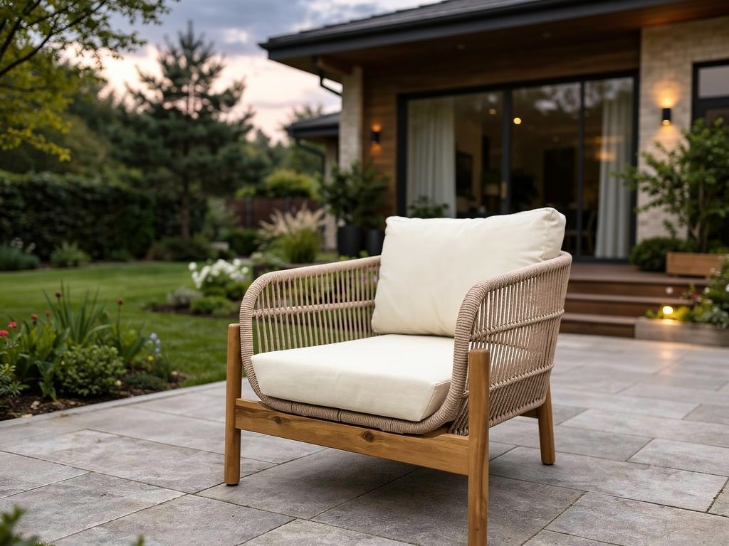 Лаунж-зона Eleonora Royal Family из натурального дерева с 2-хместным диваном фото 2