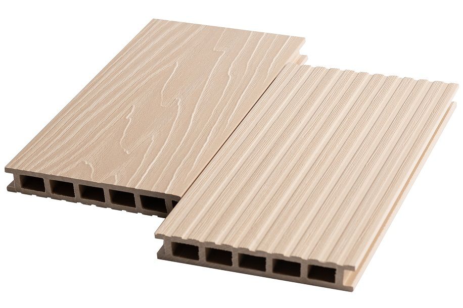 Террасная доска Экодэк Брайт Макс Кантри 3D, цвет Пшеничный фото 1