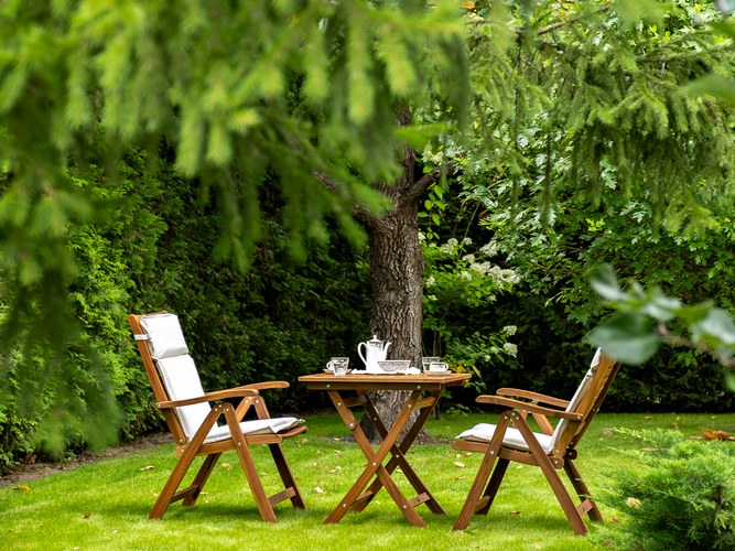 Кофейная группа из акации КАРО с высокими стульями Joygarden фото 2