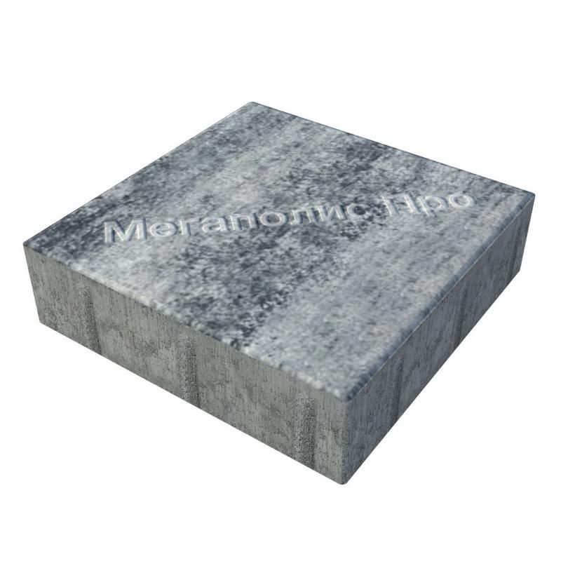 Тротуарные плиты Выбор Квадрат Б.1.К.8 300х300х80 мм Листопад Антрацит фото 1