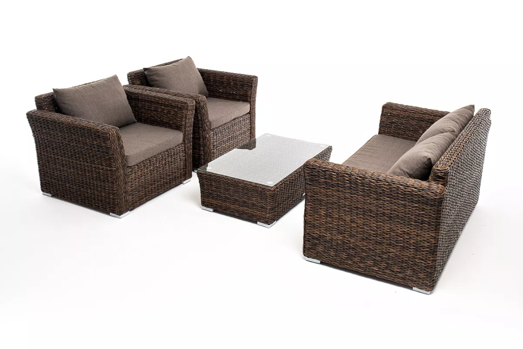 Лаунж-зона Капучино Сингл 4SIS из искусственного ротанга (гиацинт), цвет коричневый фото 4