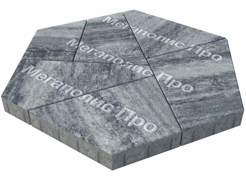 Тротуарная плитка Выбор Оригами Б.4.Фсм.8 80 мм Листопад Антрацит фото 2