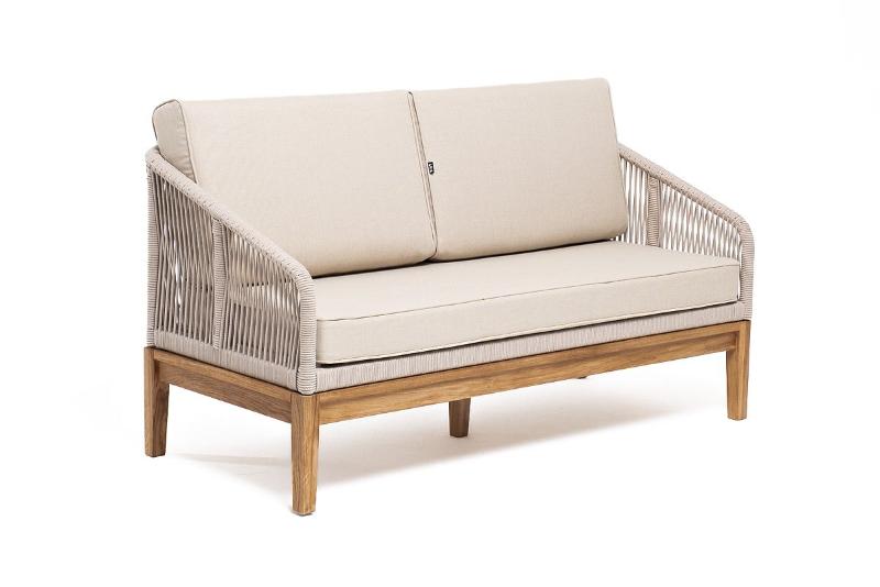 Диван двухместный Канны 4SIS из роупа (веревки), каркас дуб, цвет бежевый фото 3