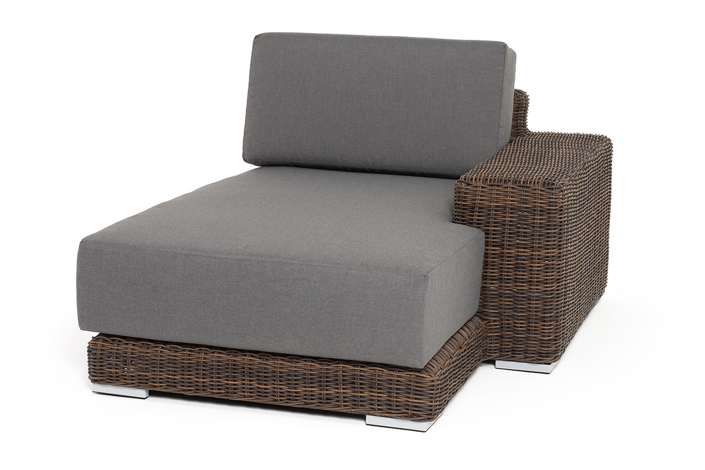 Капри кушетка из искусственного ротанга, цвет коричневый фото 1