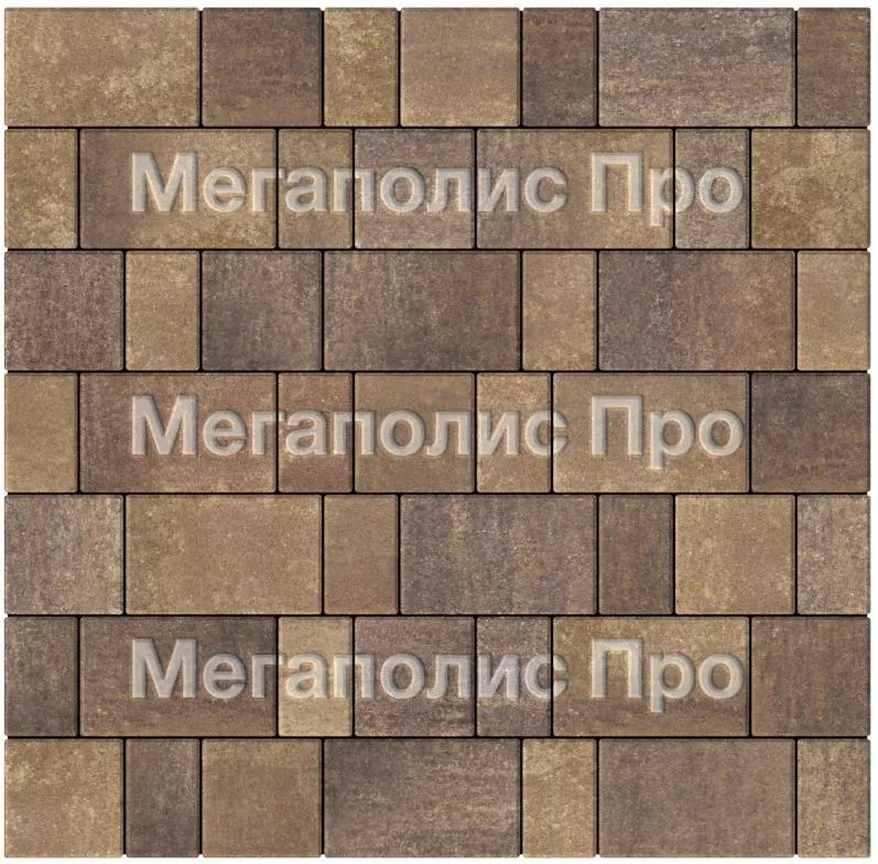 Тротуарная плитка Выбор Старый город Листопад А.1.Фсм.4 40 мм. Мокко фото 3