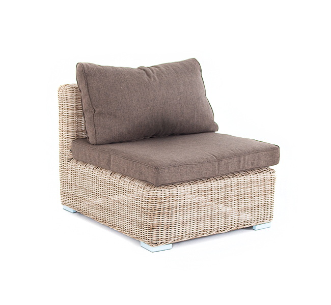 Лунго модуль диванный прямой с подушками, цвет бежевый фото 4