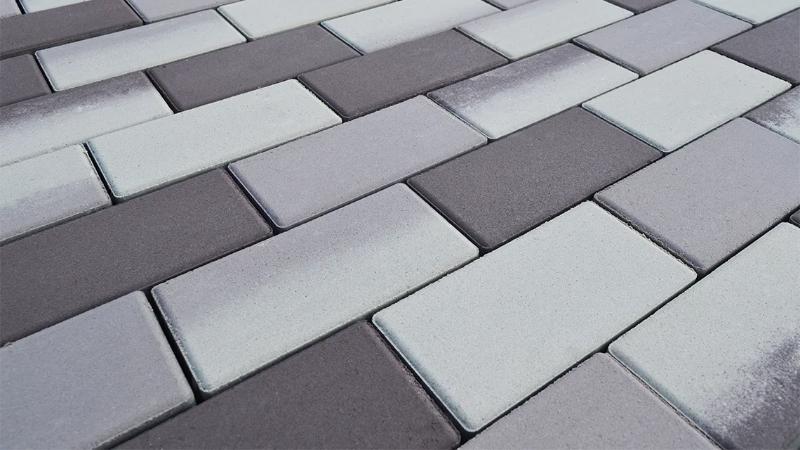 Тротуарная плитка Steinrus Прямоугольник Лайн 200х100х40 мм ColorMix ST Оникс фото 3