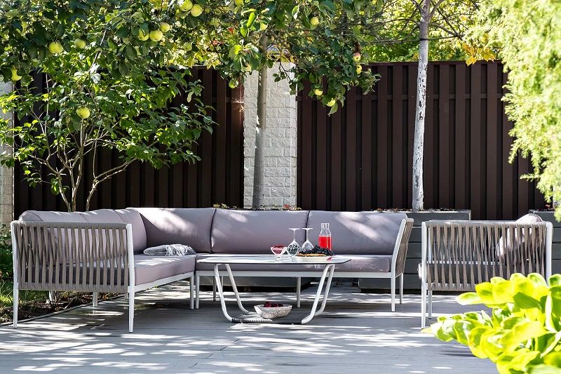 Лаунж-зона модульная Касабланка 4SIS из роупа (веревки), цвет серо-коричневый фото 6