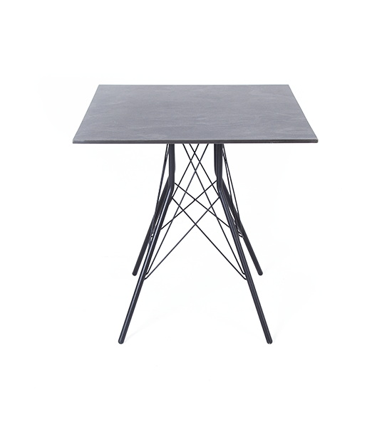 Конте интерьерный стол из HPL 70x70см, цвет серый гранит фото 2
