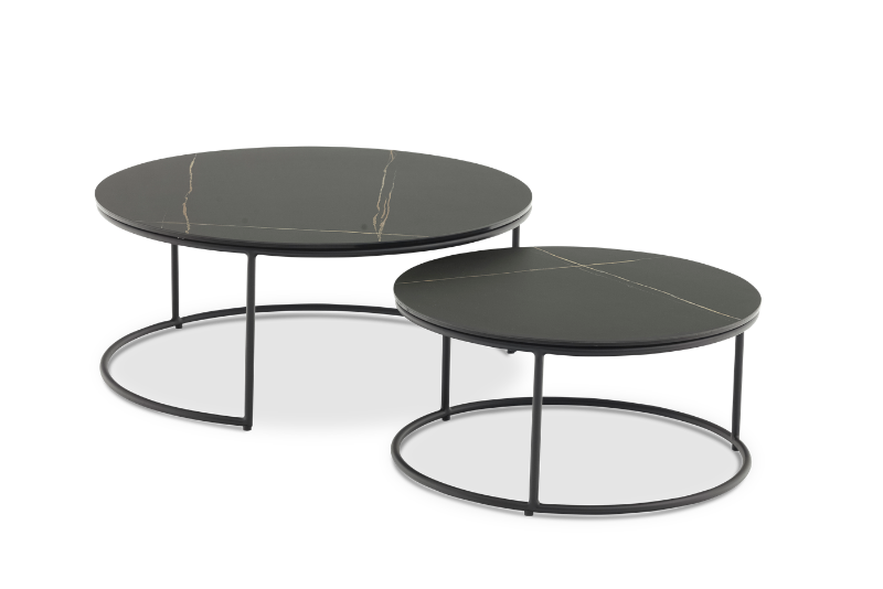 Комплект лаунж мебели Stockholm Brafritid, с двумя столами, антрацит/серый, алюминий фото 3