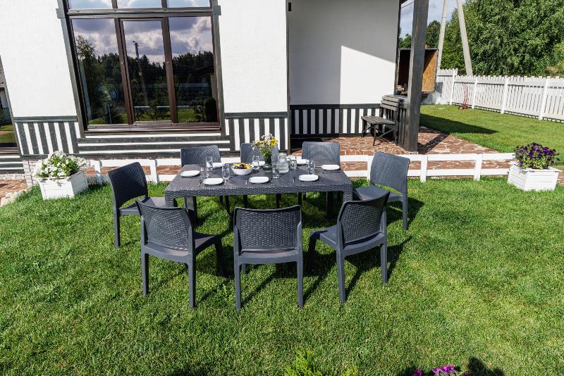 Обеденный комплект July L Royal Family из пластика, цвет графит фото 7