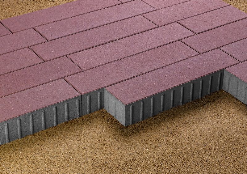 Тротуарная плитка 342 Механический завод Ригель трио 80 мм Красный фото 3