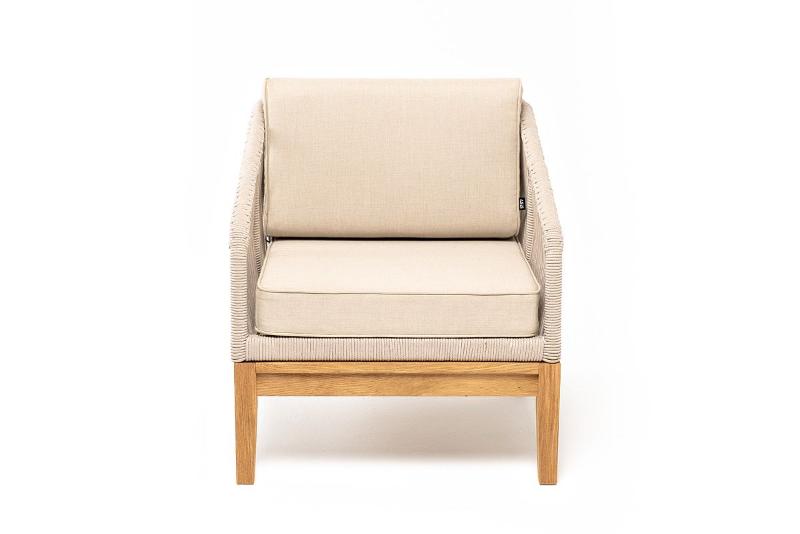 Кресло Канны 4SIS из роупа (веревки), основание дуб, цвет бежевый фото 2