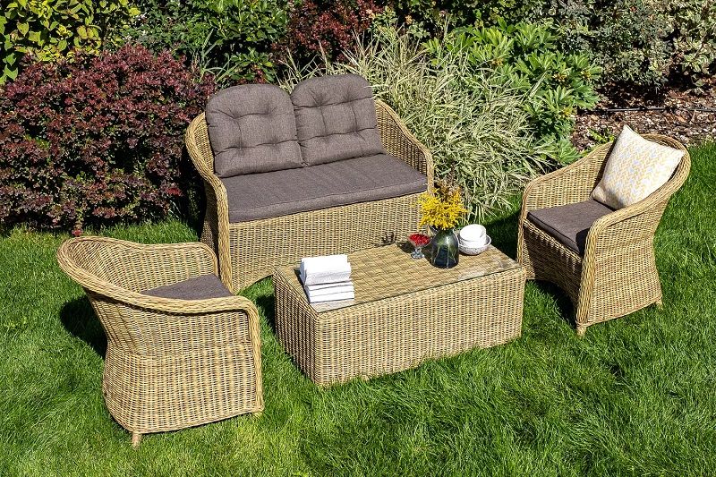 Диван двухместный Равенна 4SIS из искусственного ротанга, цвет соломенный фото 7