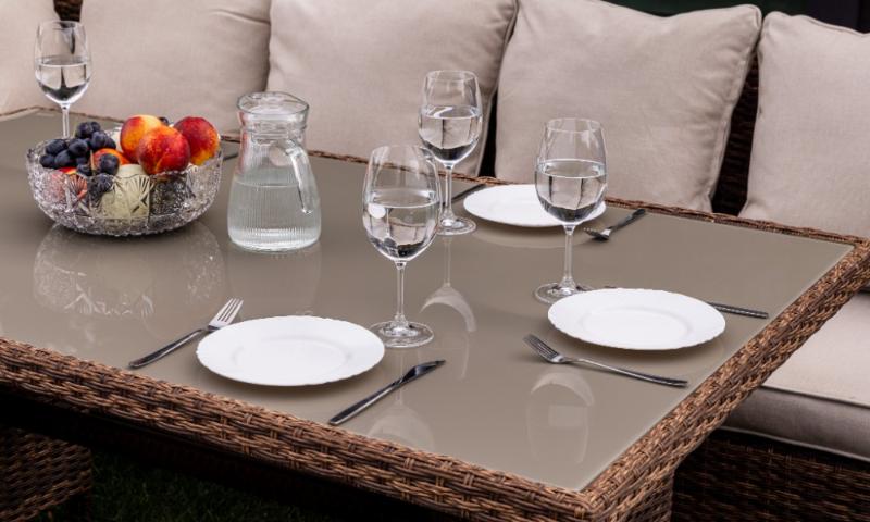 Угловой комплект Zorro Plus Double Royal Family из искусственного ротанга, цвет коричневый фото 7