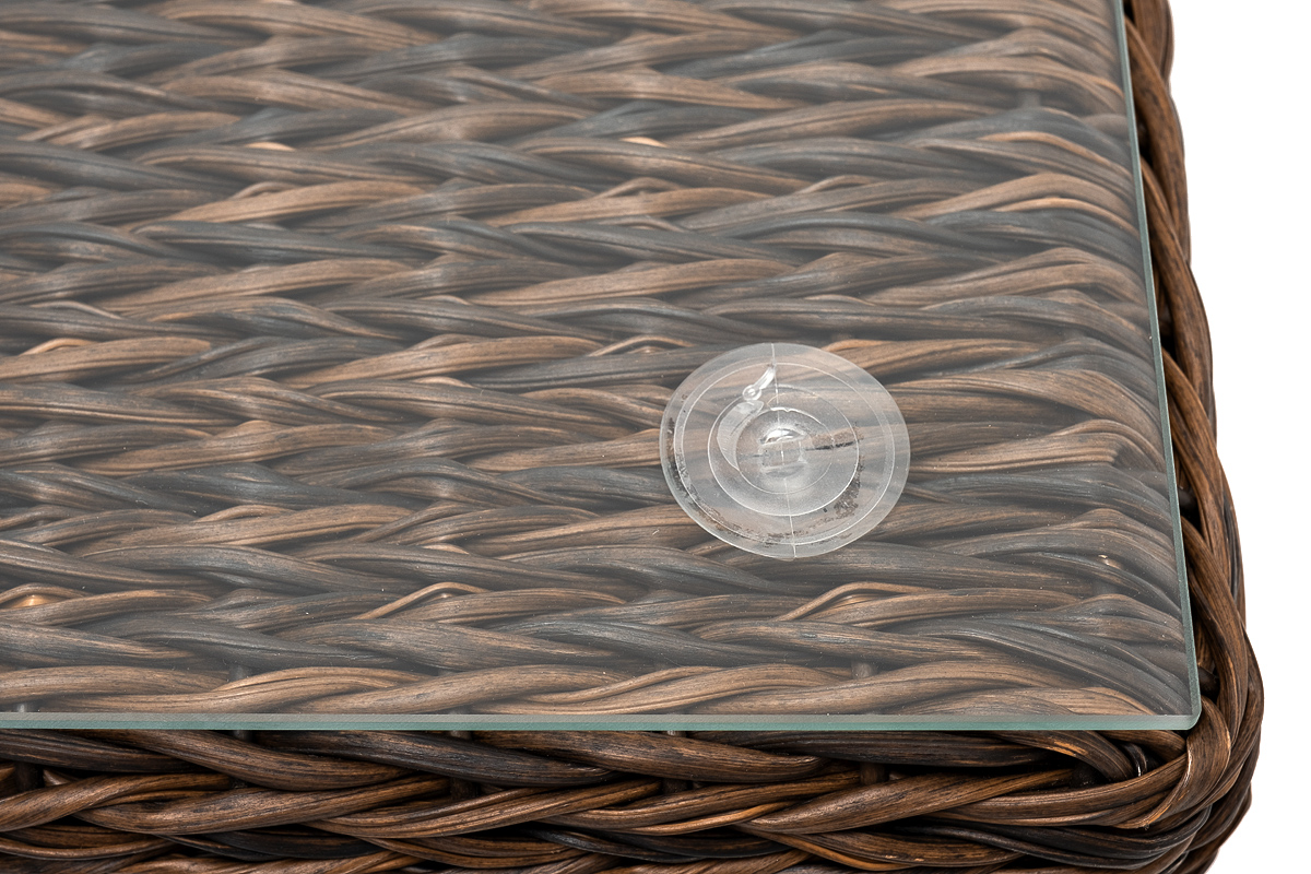 Лунго журнальный столик плетеный (гиацинт), цвет коричневый фото 7
