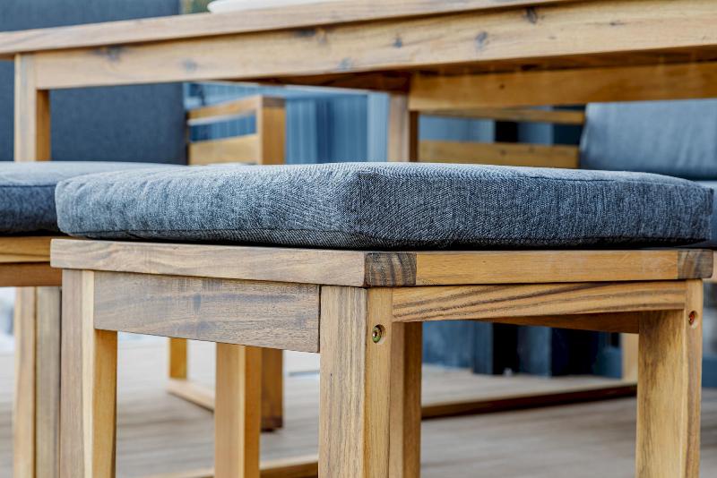 Обеденный комплект Brooklyn Royal Family из дерева, цвет серый фото 5