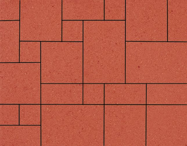 Тротуарная плитка 342 Механический завод Вилла 80 мм Красный яркий фото 1